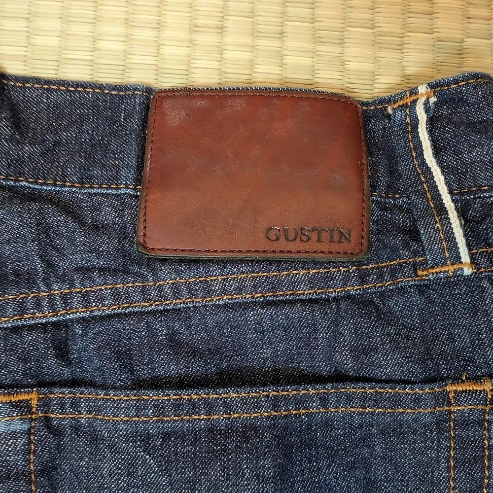 Gustin #37 Super Light Selvedge Denim Straight Jeans Men's Size 35 Made in USA - Picture 7 of 9